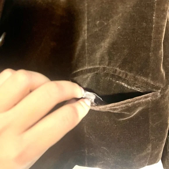 Chocolate Brown Velvet Blazer - Picture 5 of 8